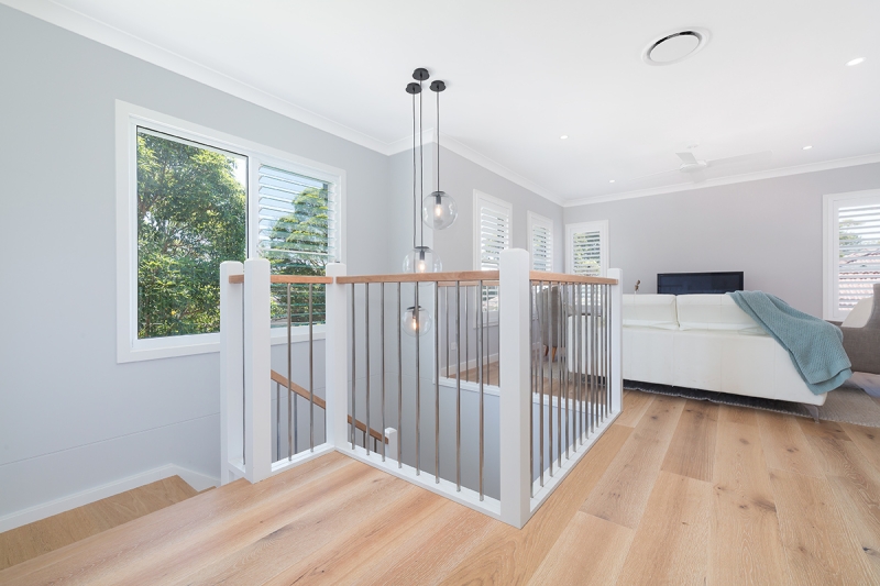 house renovation upper level living room caringbah