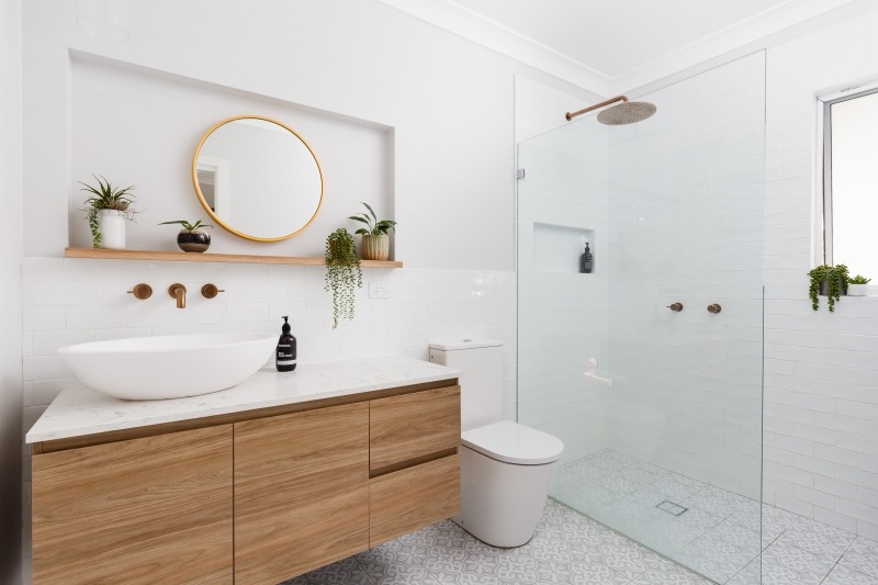 Bathroom Renovation-Tiles Vanity-House Renovation Sydney-Rossmark Building Designers