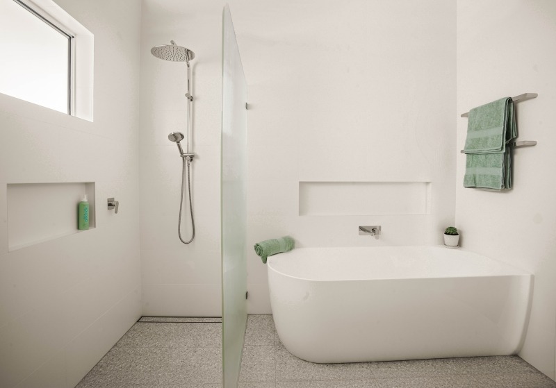 Bathroom Renovation-White Tiles-House Renovation Sydney-Rossmark Building Designers