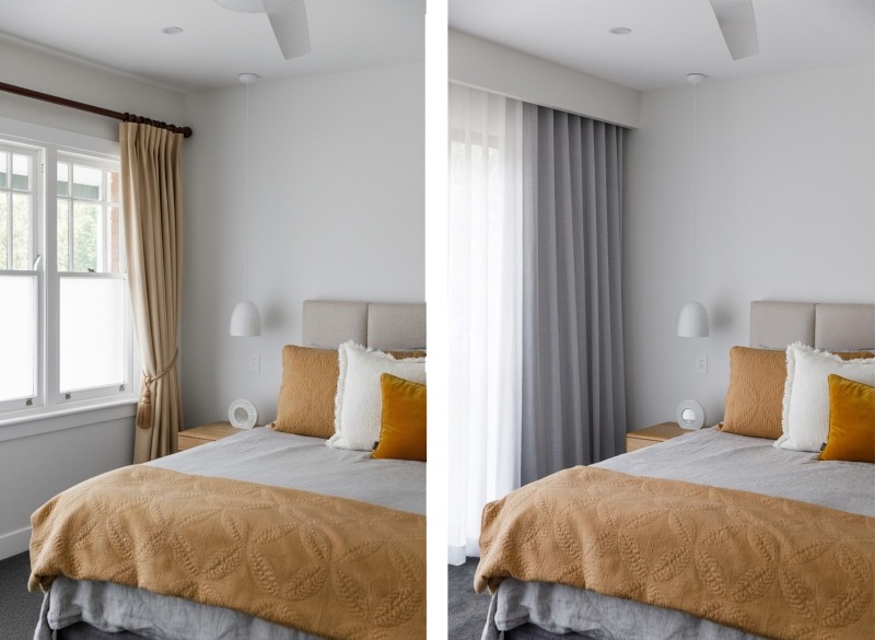 Bedroom Curtain Pelmet and Rod-Second storey addition sydney-Rossmark Building Designers